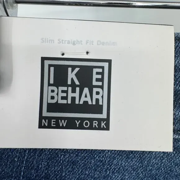 Ike Behar jeans men's size 32/30 slim straight blue denim medium wash NEW